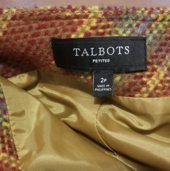 Talbots heavy wool blend satin lined Skirt 2p mint  condition - Picture 2 of 8